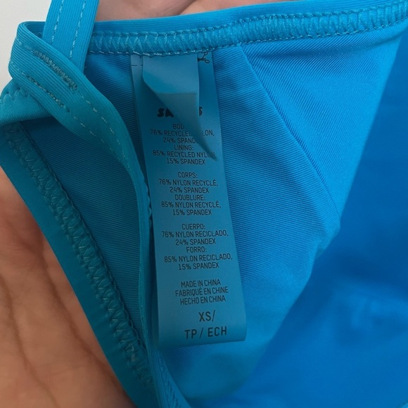 SKIMS Halter Bikini Top in Turquoise Size XS - Picture 5 of 5